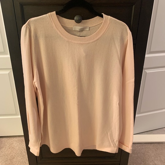 LOFT Sweaters - NWT New LOFT Pink Round Hem Crewneck Sweater XL